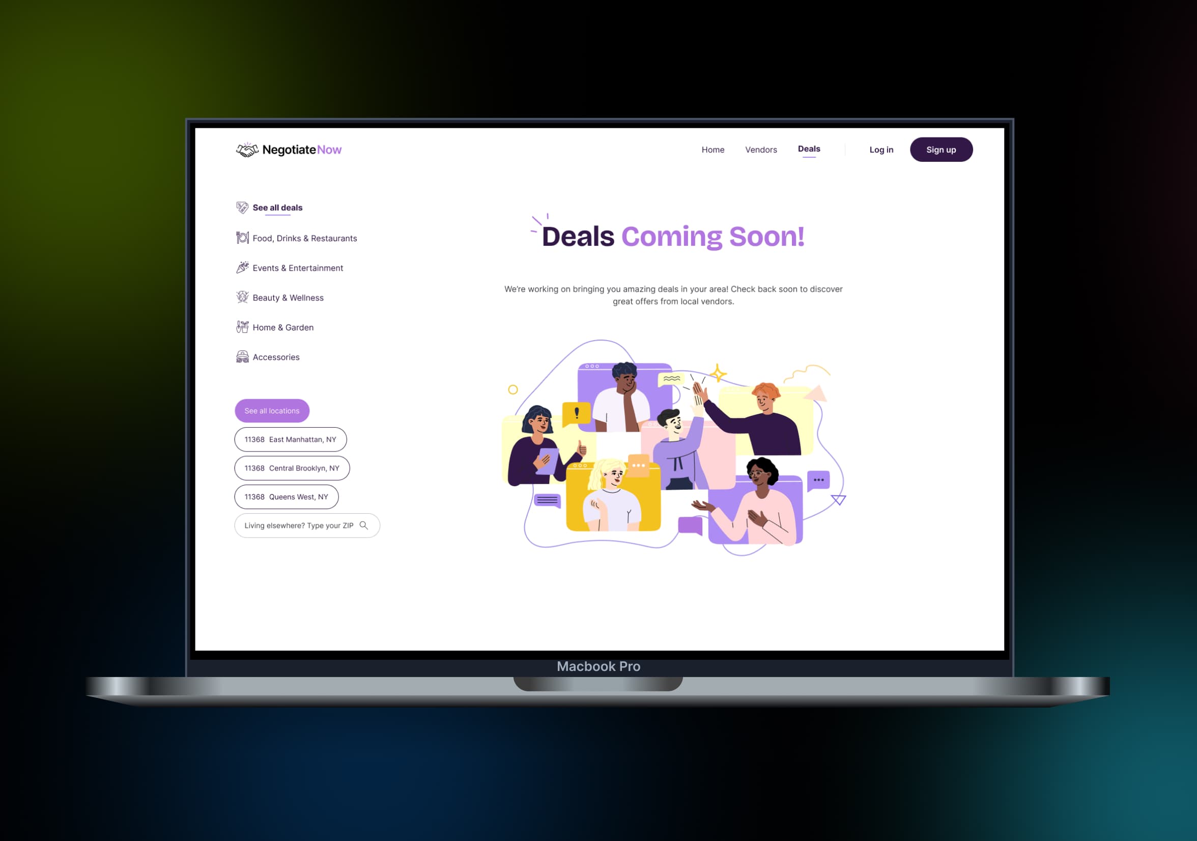No-code negotiation web app—NegotiateNow consumer deals platform delivered as MVP in under 5 months