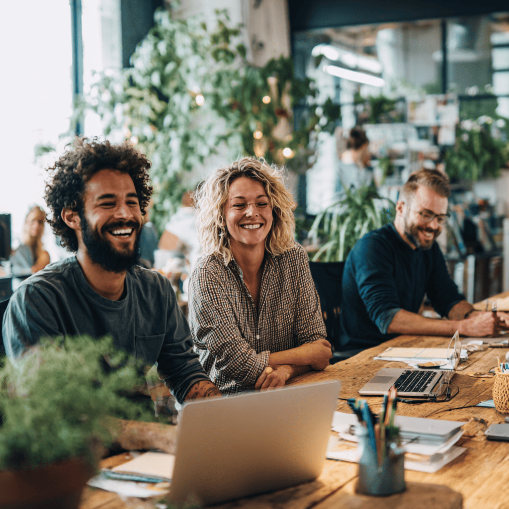 Business team collaborating with nearshore developers across nearby time zones