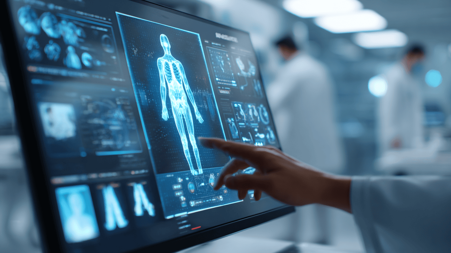 AI analyzing medical scans for early disease detection