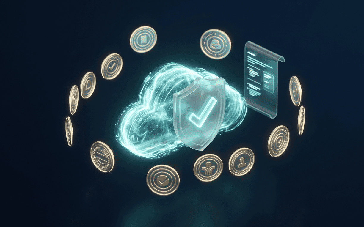 A managed cloud operations dashboard showing infrastructure-as-code, observability, FinOps, and self-healing automation in action