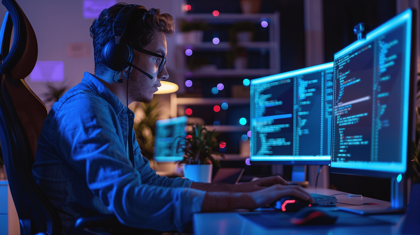 Two colleagues from engineering and customer success reviewing a shared dashboard with bug escalation timelines, renewal risk flags, and sprint priorities