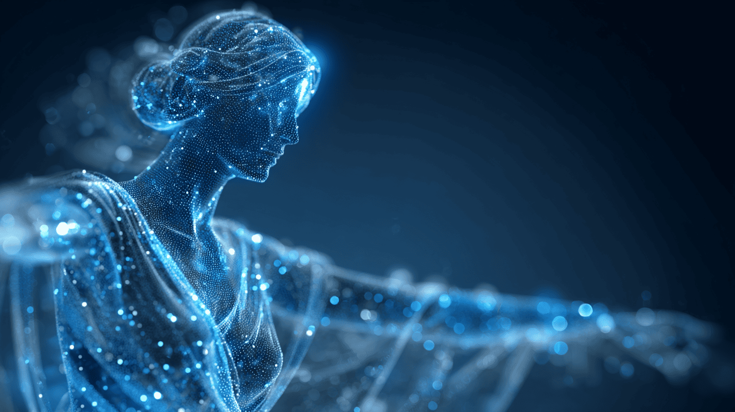 AI as a guardian of compliance — a glowing digital brain protecting corporate data and legal documents, surrounded by holographic law symbols and data streams, representing trust, precision, and automation in regulatory compliance.